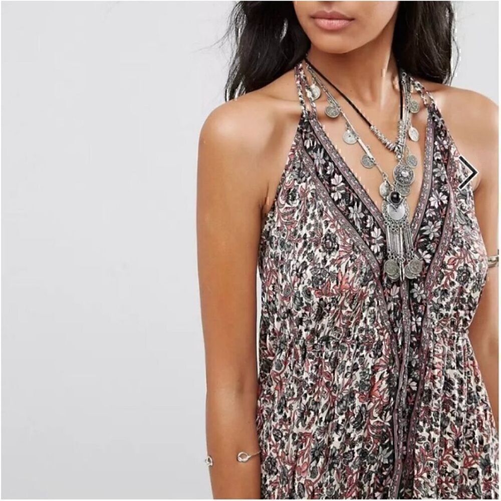 NWT Anthropologie Raga Boho Floral Maxi Dress XS Cottage Core Prairie